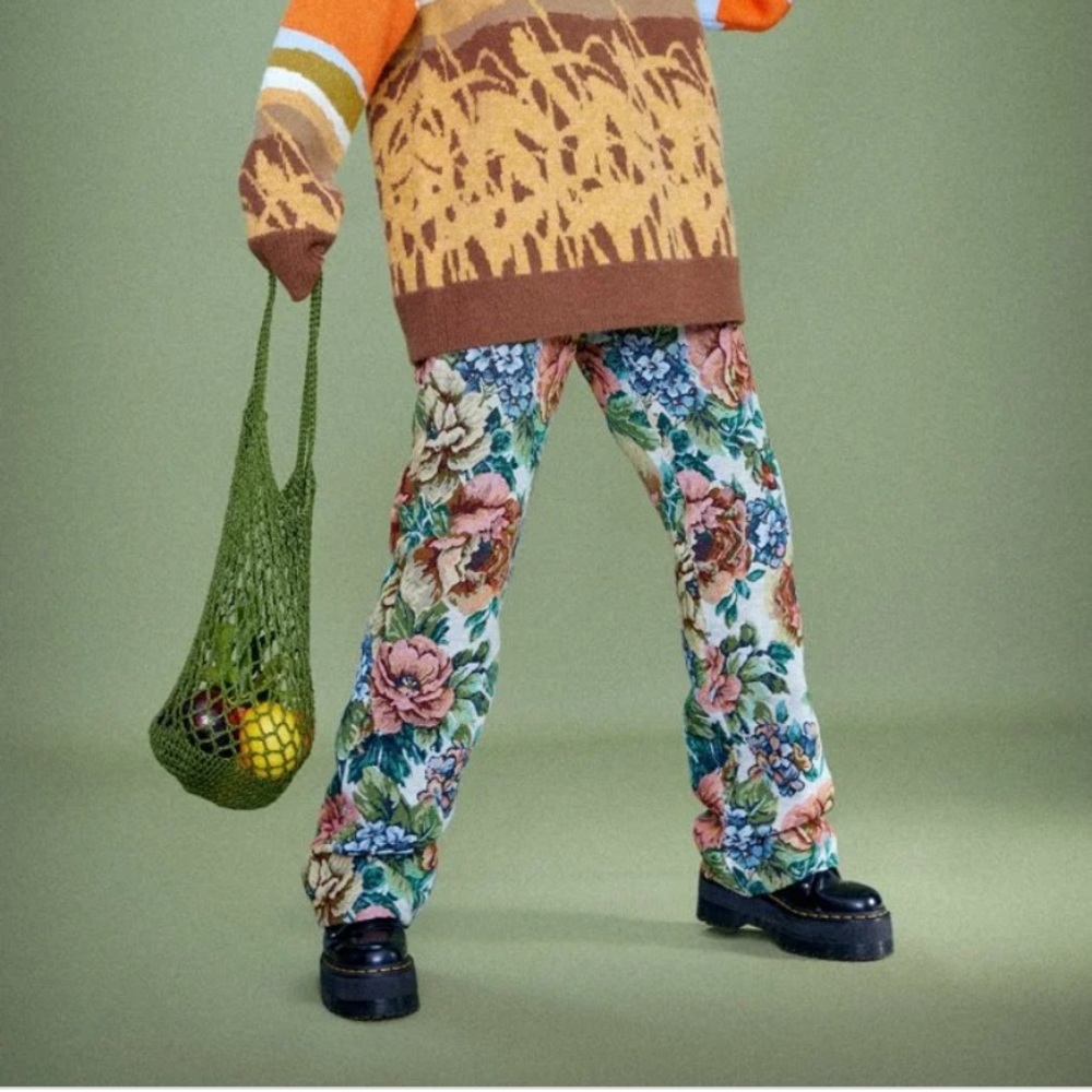Jaded London Woven Vintage Floral Jeans